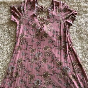 Pink floral dress